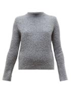 Matchesfashion.com Gabriela Hearst - Phillipe Boucl Round Neck Sweater - Womens - Dark Grey
