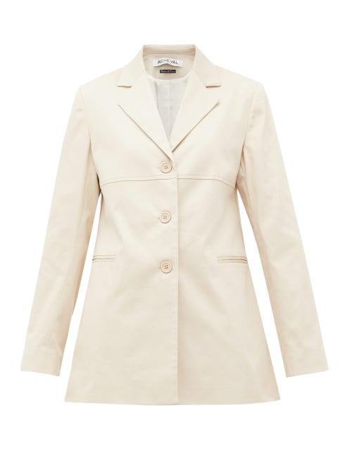 Matchesfashion.com Cheval Pampa - Borges Stretch-cotton Blazer - Womens - Beige