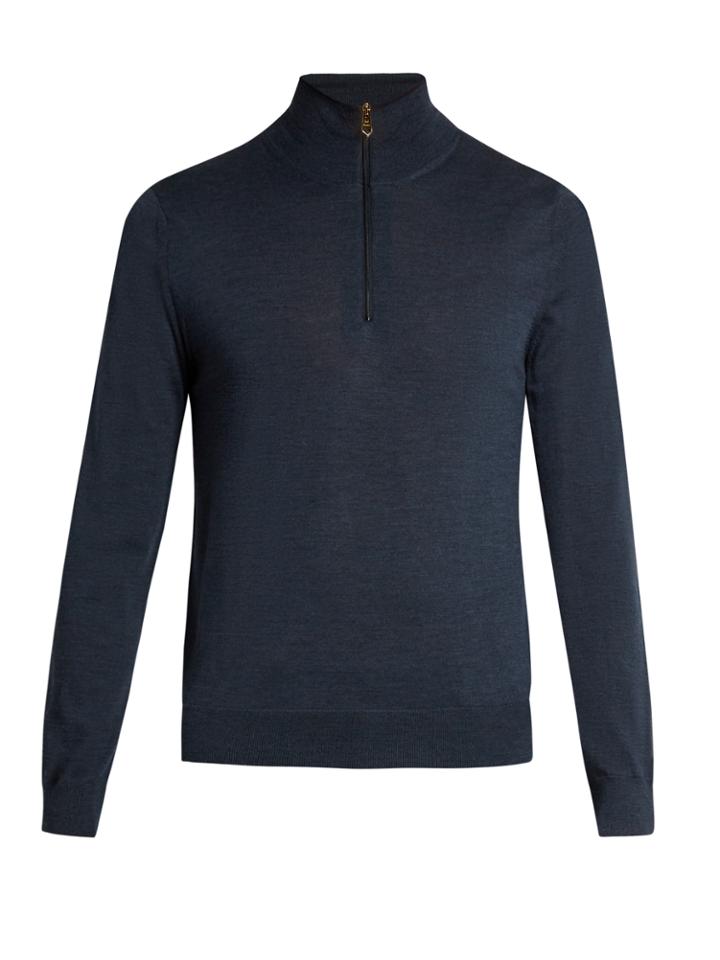 Paul Smith Half-zip Wool Sweater