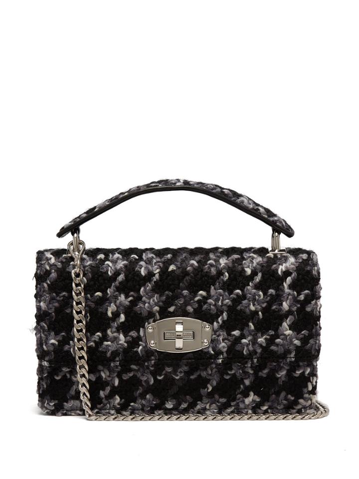 Miu Miu Boucl Tweed Shoulder Bag