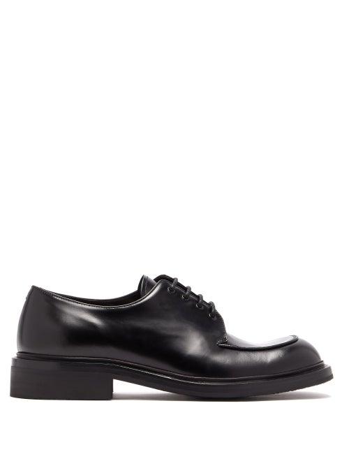 Matchesfashion.com Prada - Lace Up Leather Derby Shoes - Mens - Black