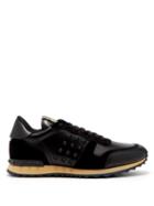 Matchesfashion.com Valentino - Rockrunner Suede And Leather Trainers - Mens - Black
