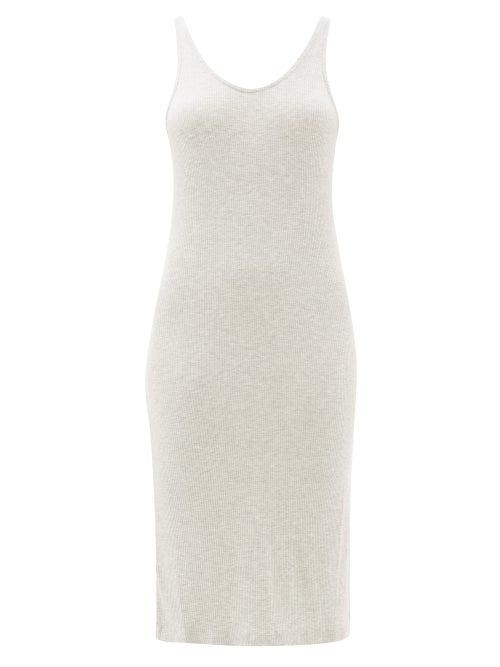 Matchesfashion.com The Upside - Honey Scoop Back Ribbed Dress - Womens - Grey