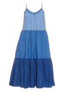 M.i.h Jeans Sunset Tiered Linen And Cotton-blend Dress