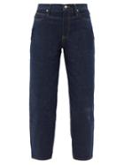 Frame - Ultra High Rise Barrel Wide-leg Jeans - Womens - Dark Blue