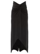 Matchesfashion.com Alexandre Vauthier - Gathered Asymmetric Jersey Skirt - Womens - Black