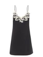 La Perla - 87 Maison Lace-trim Silk-charmeuse Slip Dress - Womens - Black