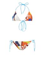 Matchesfashion.com Jacquemus - Albenga Printed Triangle Bikini - Womens - Multi