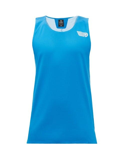 Pressio - Arahi Recycled-fibre Mesh Tank Top - Mens - Blue Silver