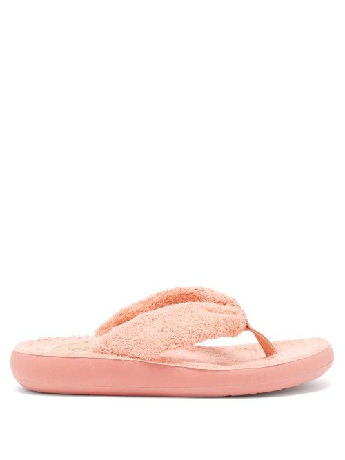 Ladies Shoes Ancient Greek Sandals - Charisma Terry Flip Flops - Womens - Pink