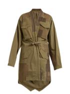 Matchesfashion.com Maharishi - Patchwork Cotton Blend Jacket - Womens - Green