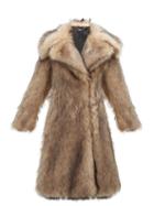 Matchesfashion.com Paco Rabanne - Oversized Faux Fur Coat - Womens - Brown