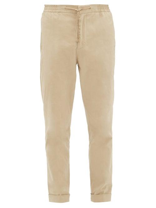 Matchesfashion.com Officine Gnrale - Phil Garment-dyed Brushed-twill Trousers - Mens - Beige
