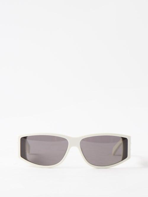 Celine Eyewear - Triomphe Story Acetate Sunglasses - Womens - Ivory Multi