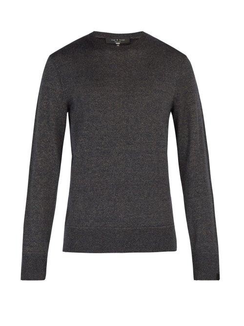 Matchesfashion.com Rag & Bone - Dean Wool Blend Sweater - Mens - Grey