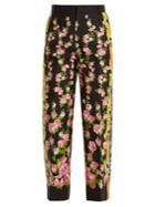 Gucci Rose-print Cropped Wool-blend Cady Trousers