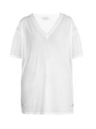 Raey Distressed V-neck Cotton-jersey T-shirt