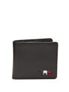 Maison Kitsuné Logo Cut-out Bi-fold Leather Wallet