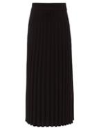 Matchesfashion.com Joseph - Polo Side-slit Rib-knitted Maxi Skirt - Womens - Black