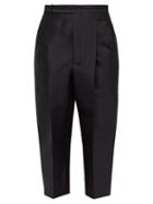 Matchesfashion.com Haider Ackermann - Cropped Wool Blend Twill Trousers - Mens - Black