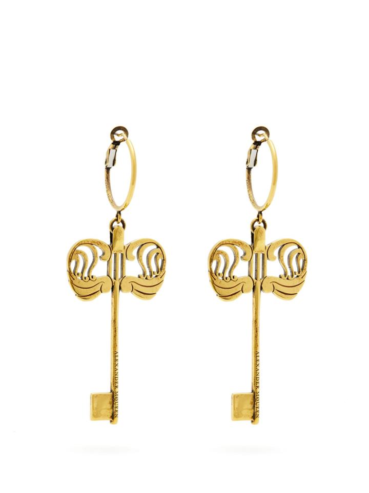 Alexander Mcqueen Key Drop Earrings