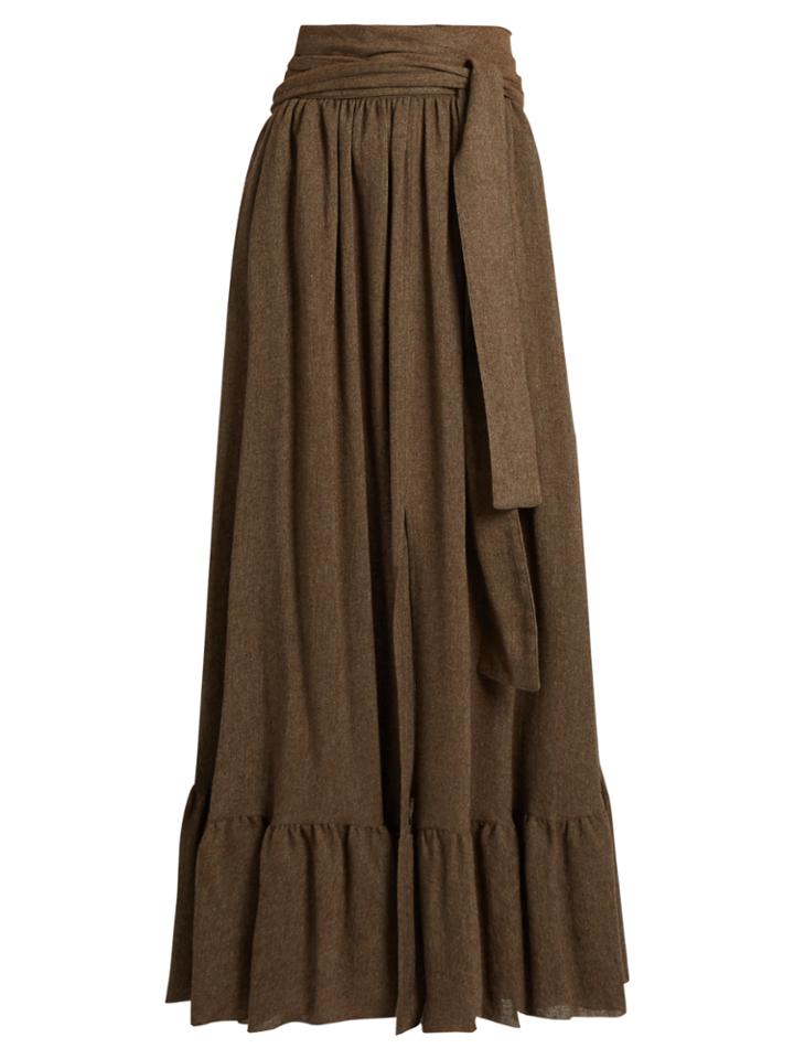 See By Chloé Waist-tie Gathered Gauze Maxi Skirt