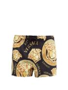 Matchesfashion.com Versace - Medusa-print Shell Swim Shorts - Mens - Black Multi