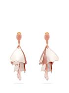Matchesfashion.com Oscar De La Renta - Large Impatiens Clip On Earrings - Womens - Pink