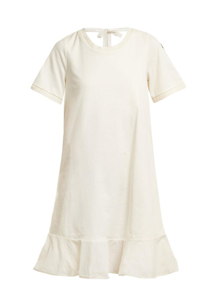 Moncler Round-neck Cotton-jersey Dress