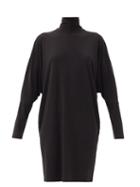 Matchesfashion.com Norma Kamali - Roll-neck Stretch-jersey Dress - Womens - Black