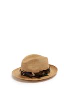 Filù Hats Sinatra Feather-trimmed Straw Hat
