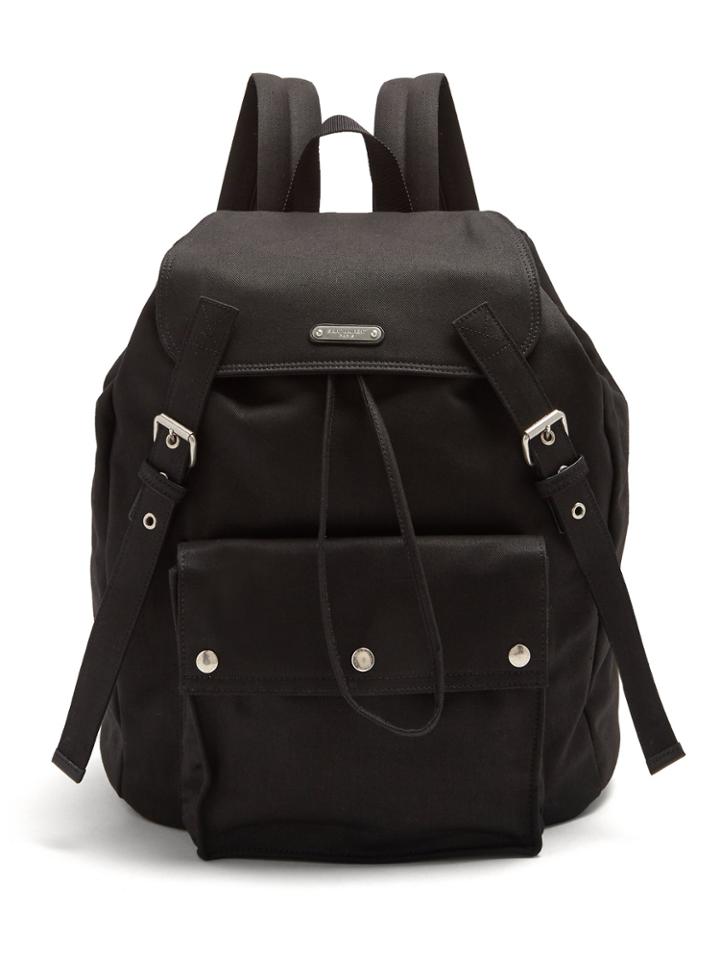 Saint Laurent Front-pocket Canvas Backpack