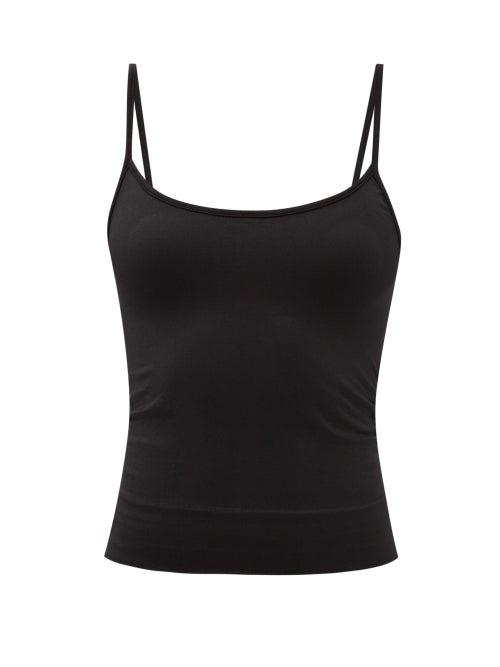Ladies Activewear Prism - Harmonious Stretch-jersey Cropped Top - Womens - Black