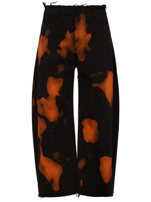 Matchesfashion.com Marques'almeida - Bleached Straight Leg Jeans - Mens - Black