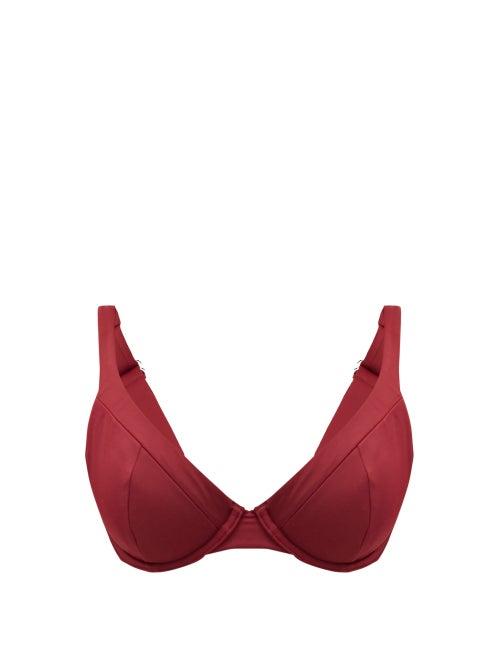 Matchesfashion.com Form And Fold - The Line Underwired D-g Bikini Top - Womens - Burgundy