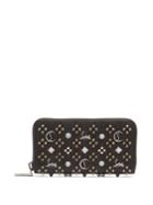 Christian Louboutin Panettone Embellished Zip-around Denim Wallet