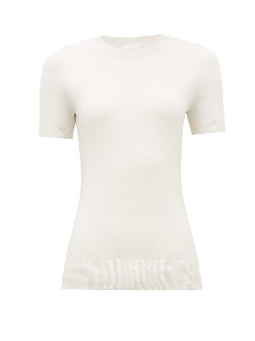 Matchesfashion.com Joostricot - Peachskin Cotton-blend Short-sleeve Sweater - Womens - Ivory