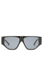 Matchesfashion.com Linda Farrow X Attico - Ivan Oversized Acetate Sunglasses - Womens - Black