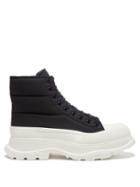 Alexander Mcqueen - Tread Slick Quilted-shell High-top Trainers - Mens - Black White