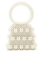 Matchesfashion.com Shrimps - Dante Faux Pearl Embellished Bag - Womens - Cream