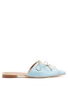 Malone Souliers Vilvin Moire Double-bow Backless Loafers