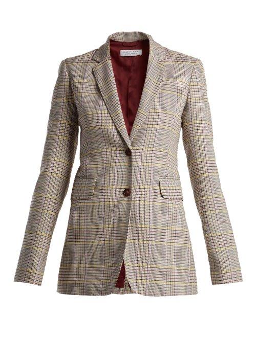 Matchesfashion.com Gabriela Hearst - Sophie Plaid Jacket - Womens - Pink Multi