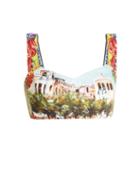Dolce & Gabbana Mondello-print Cropped Top