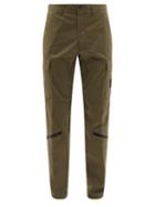 Matchesfashion.com Stone Island - Logo-badge Cotton-blend Twill Cargo Trousers - Mens - Green