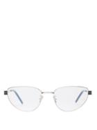 Matchesfashion.com Saint Laurent - Cat Eye Metal Frame Optical Glasses - Womens - Silver