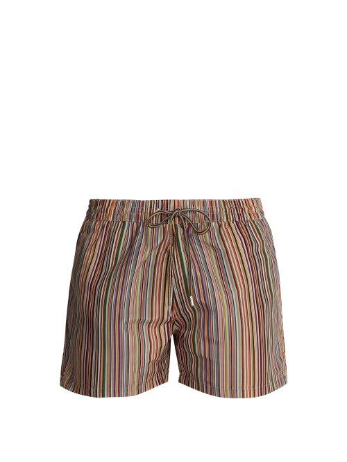 Matchesfashion.com Paul Smith - Signature Stripe Print Swim Shorts - Mens - Multi