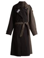 Vetements Contrasting Colour Double Trench Coat