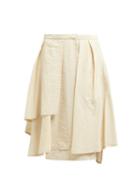 Matchesfashion.com Lemaire - Silk Blend Wrap Skirt - Womens - Beige
