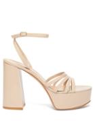 Matchesfashion.com Gianvito Rossi - Angelica 70 Patent-leather Platform Sandals - Womens - Nude