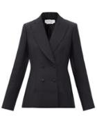Matchesfashion.com Gabriela Hearst - Rezi Double-breasted Wool-blend Jacket - Womens - Black
